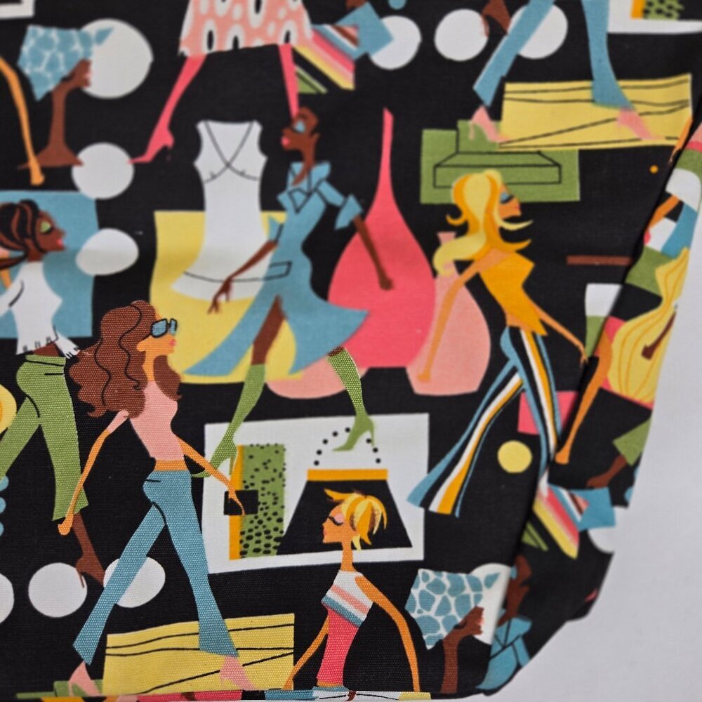 Vintage Neiman Marcus Shopping Bag Tote Retro Diva Print Colorful Artsy Funky — image 4 of 8